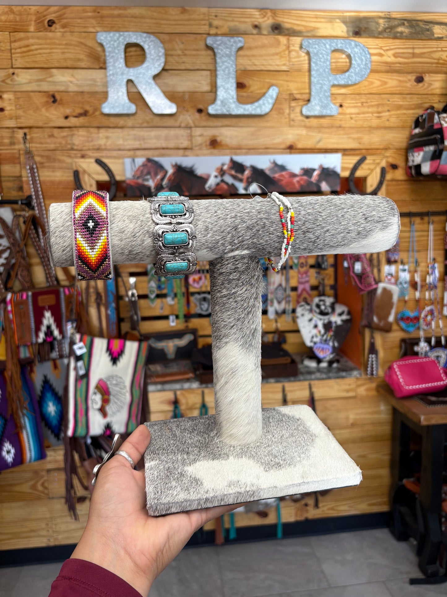 Cowhide Bracelet Display