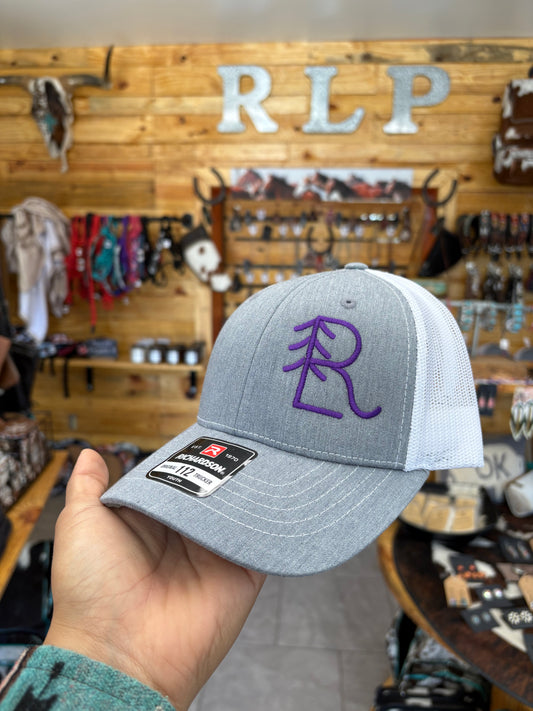 RLP Brand Hat - YOUTH (grey/purple)