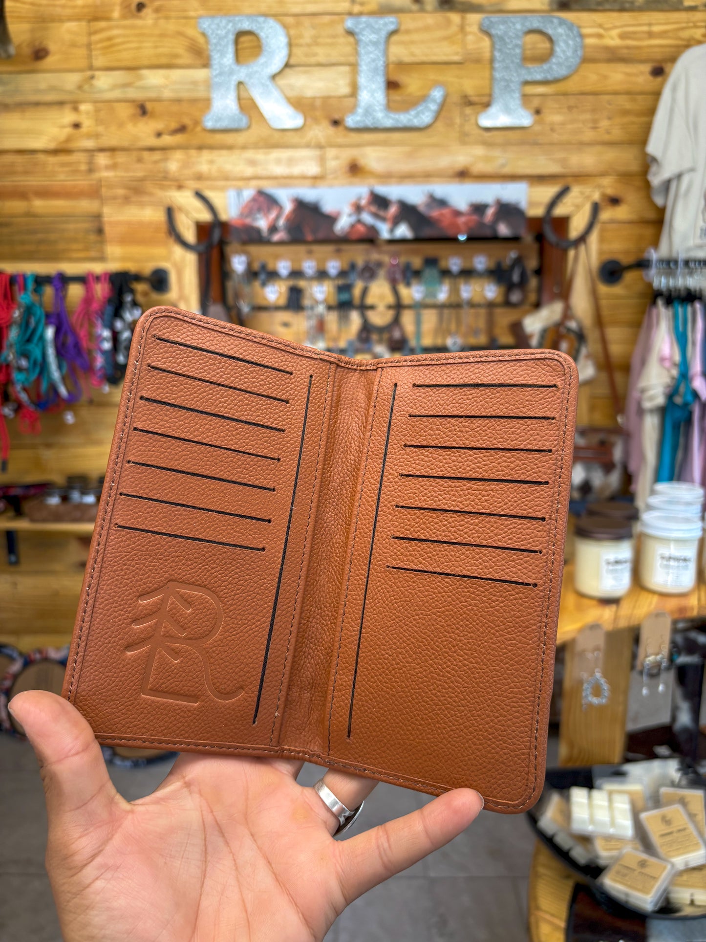 Cowhide Diamond Patch Wallet