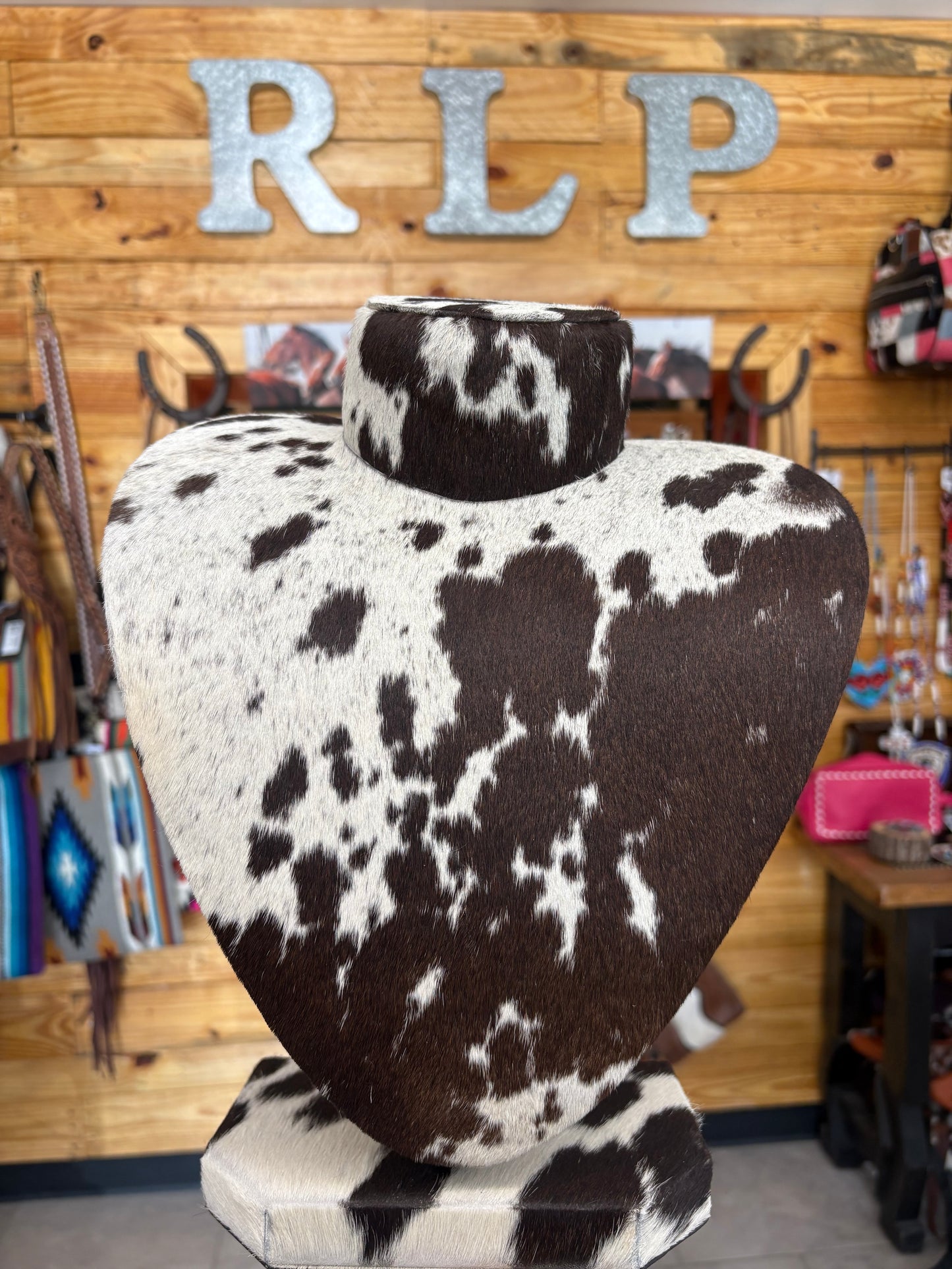 Cowhide Necklace Display