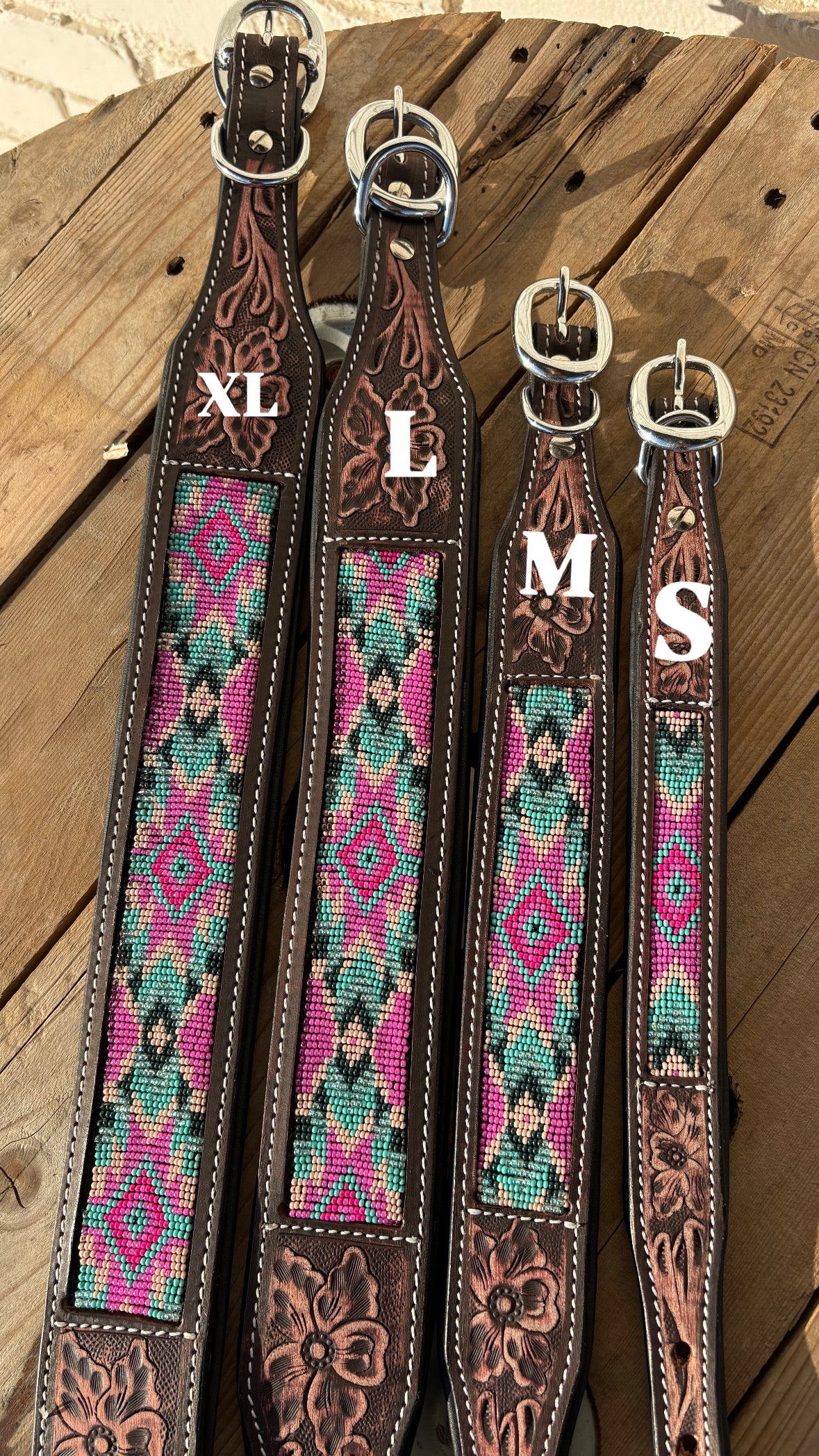 Buckle Bunny Beaded Dog Collar