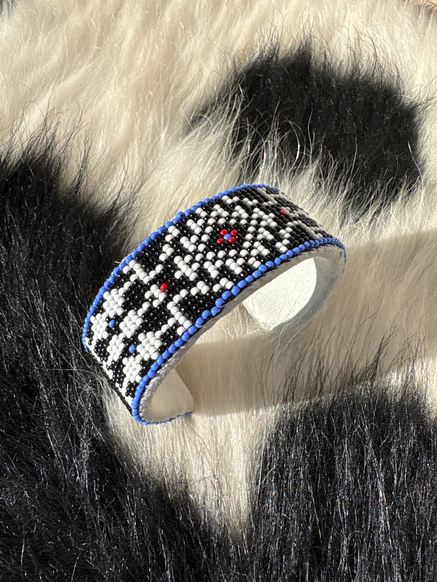 Beaded + Leather Cuff Bracelet