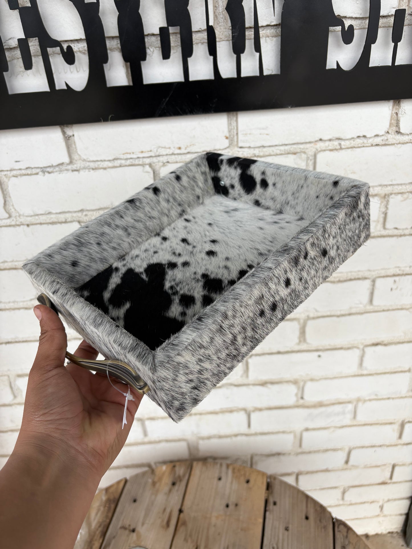 Small Cowhide Tray