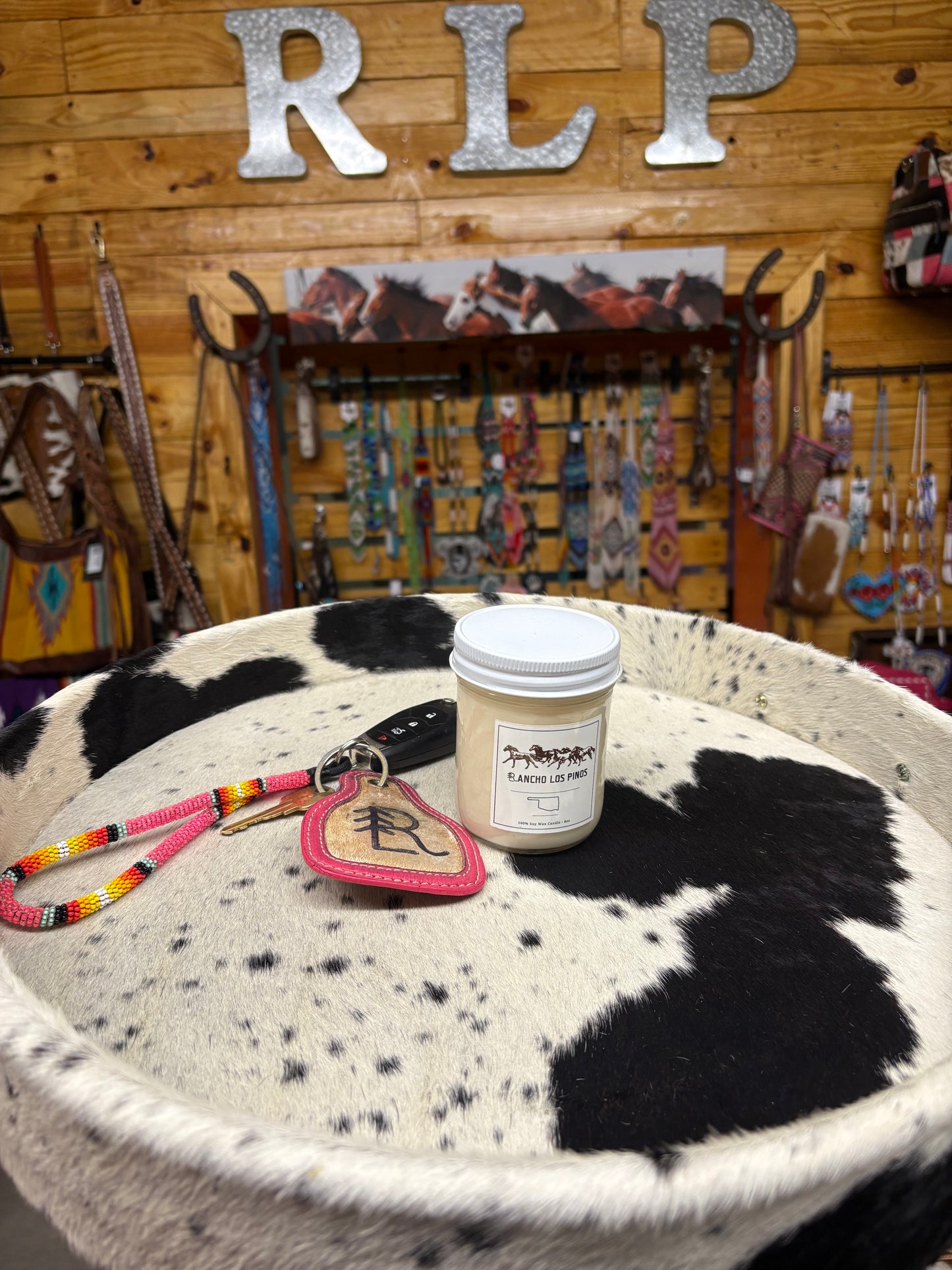 Large Cowhide Tray - Decor