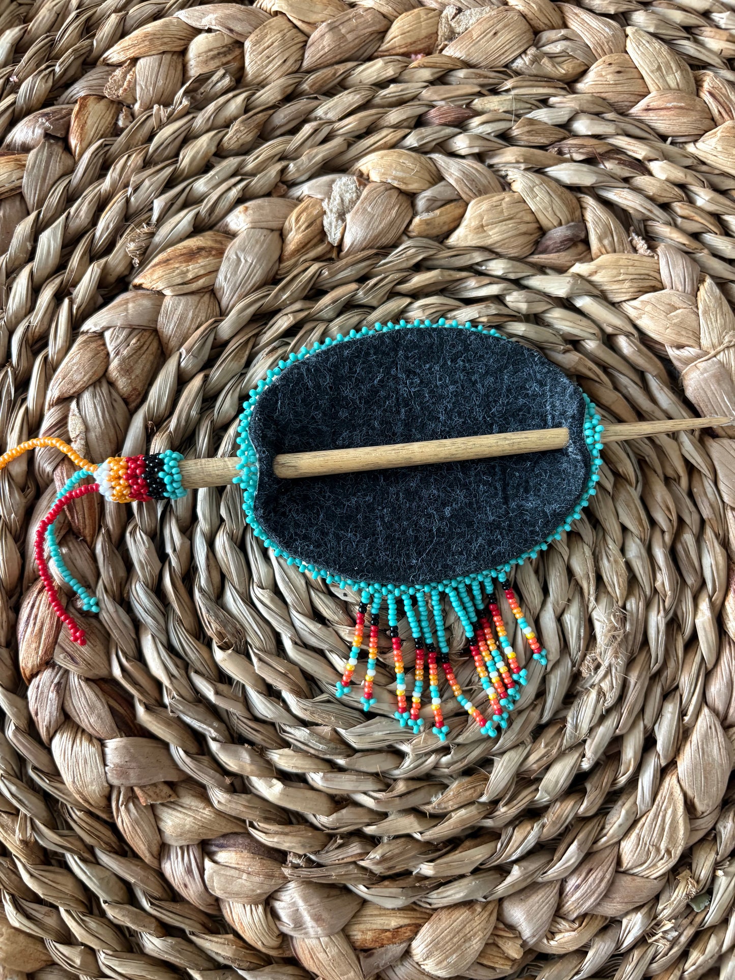 Beaded Barrette - Bison