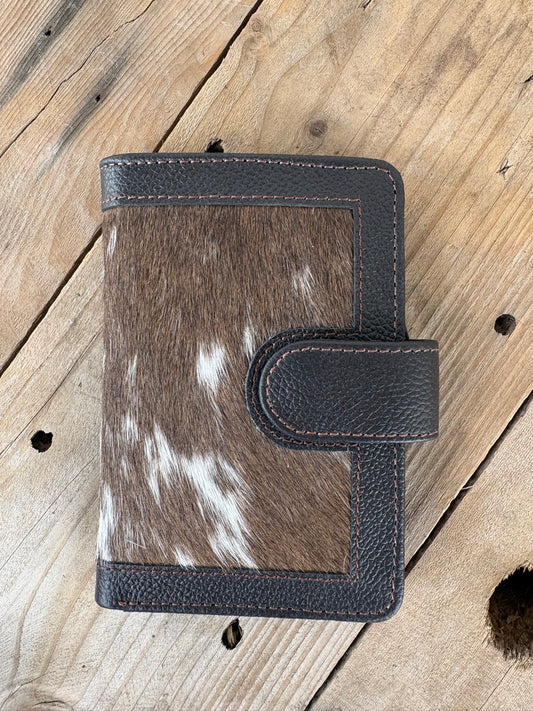 Cowhide Pocket Wallet - brown leather