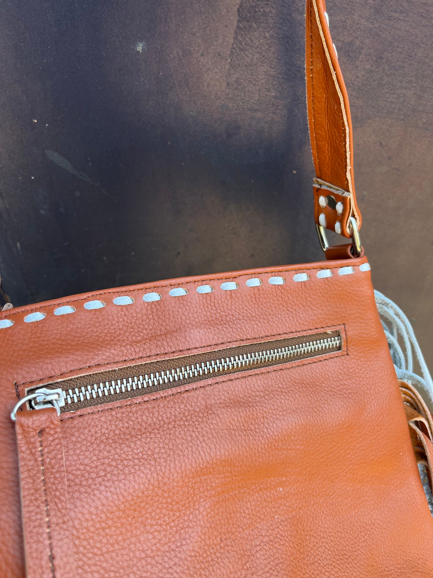 Fringe Crossbody- TAN