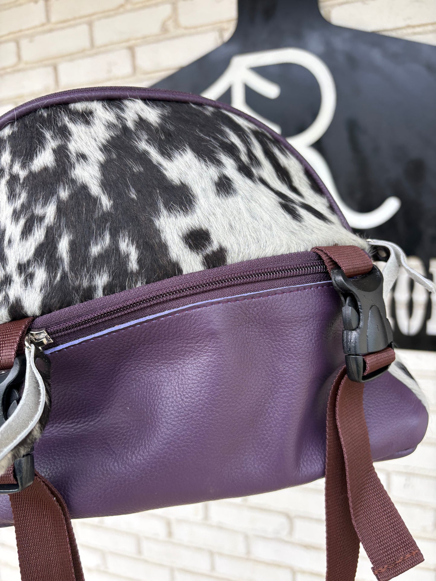 RLP Cowhide Saddle Sack - purple (10)