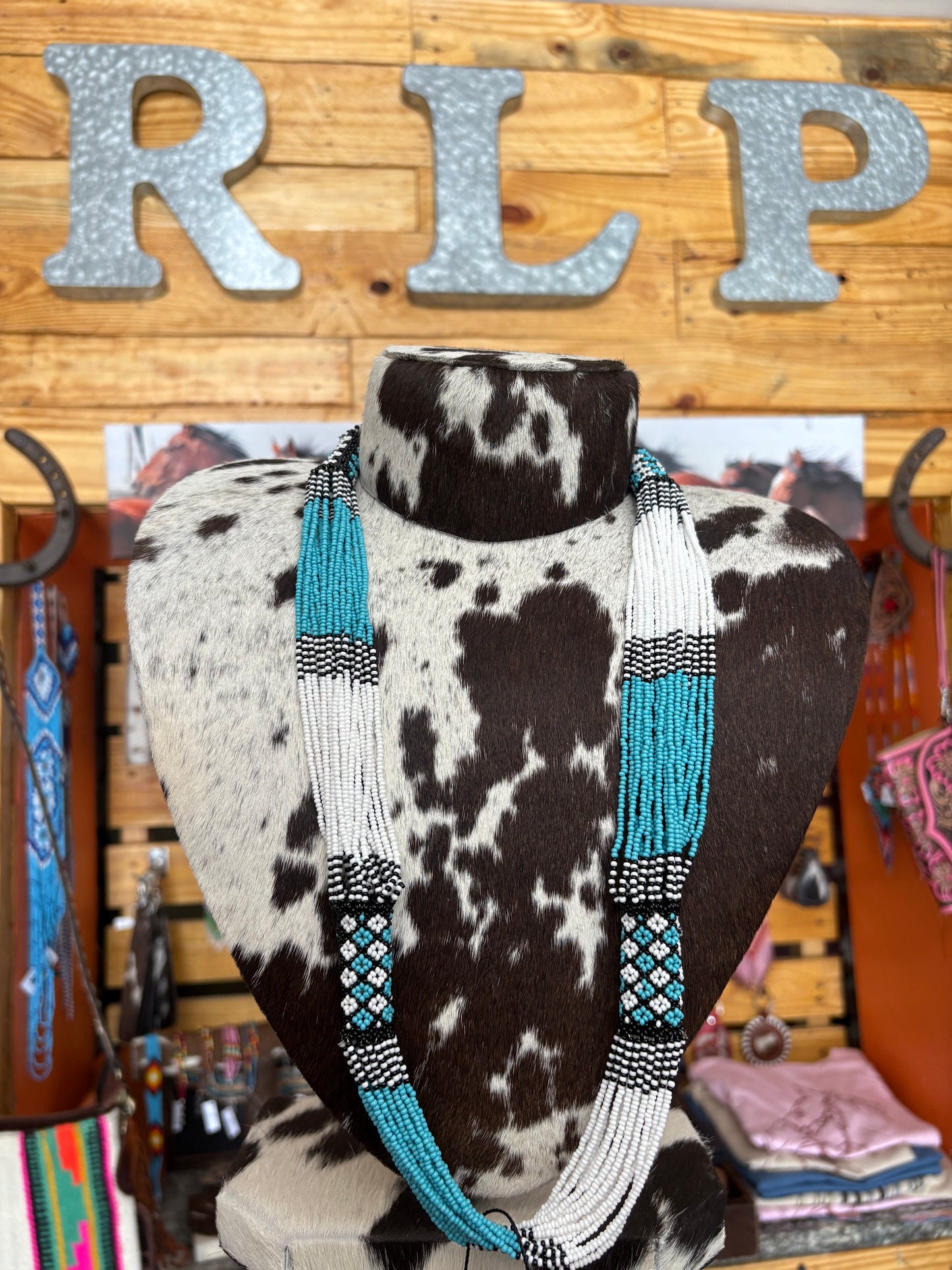 Cowhide Necklace Display