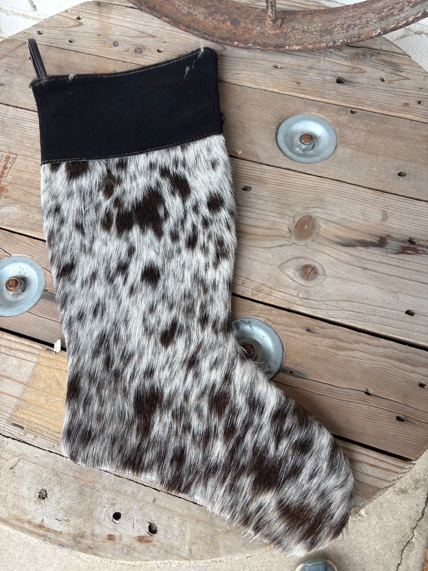 Cowhide Stocking - Brown Leather