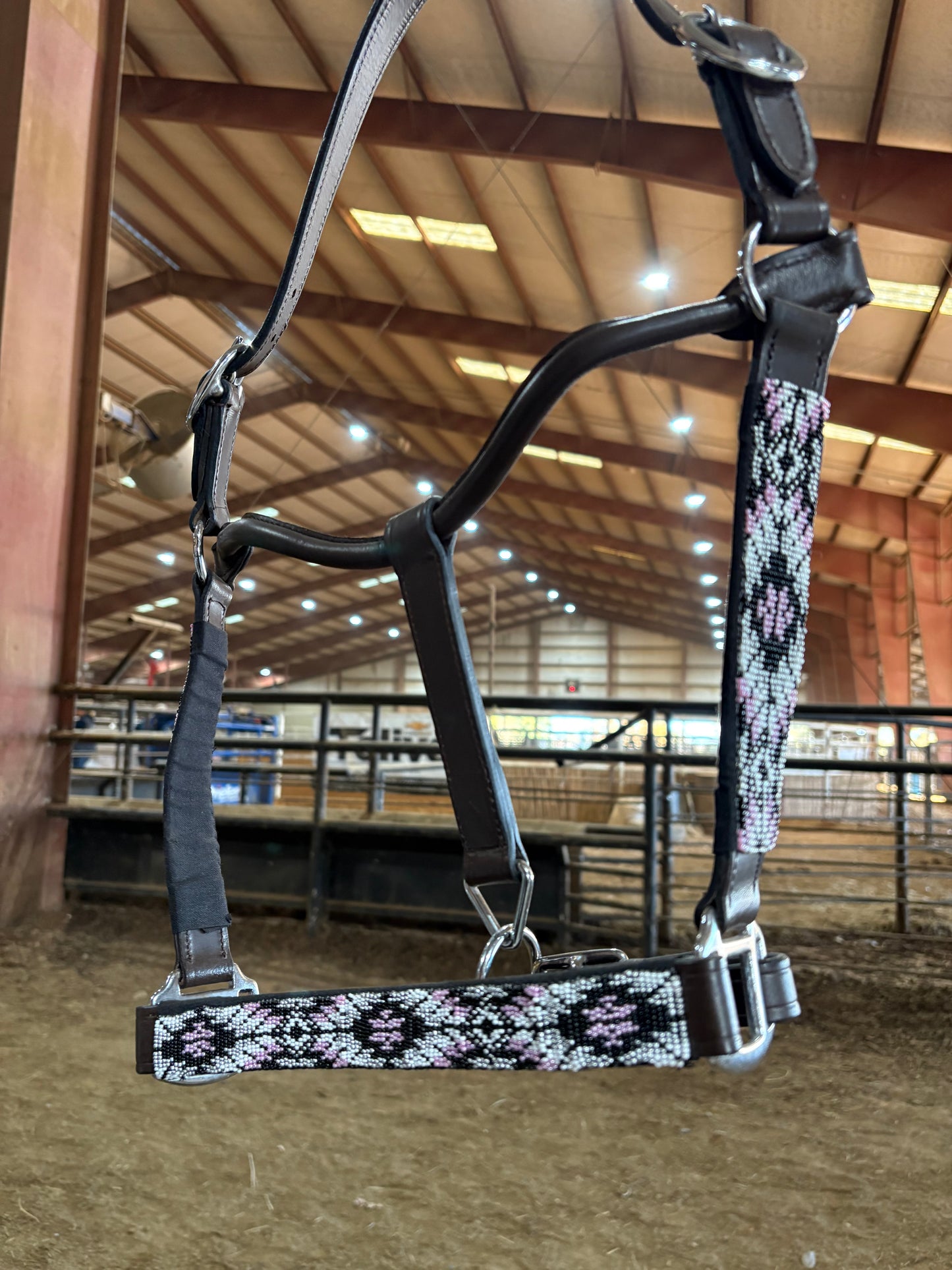 Black & Pink Horse Halter