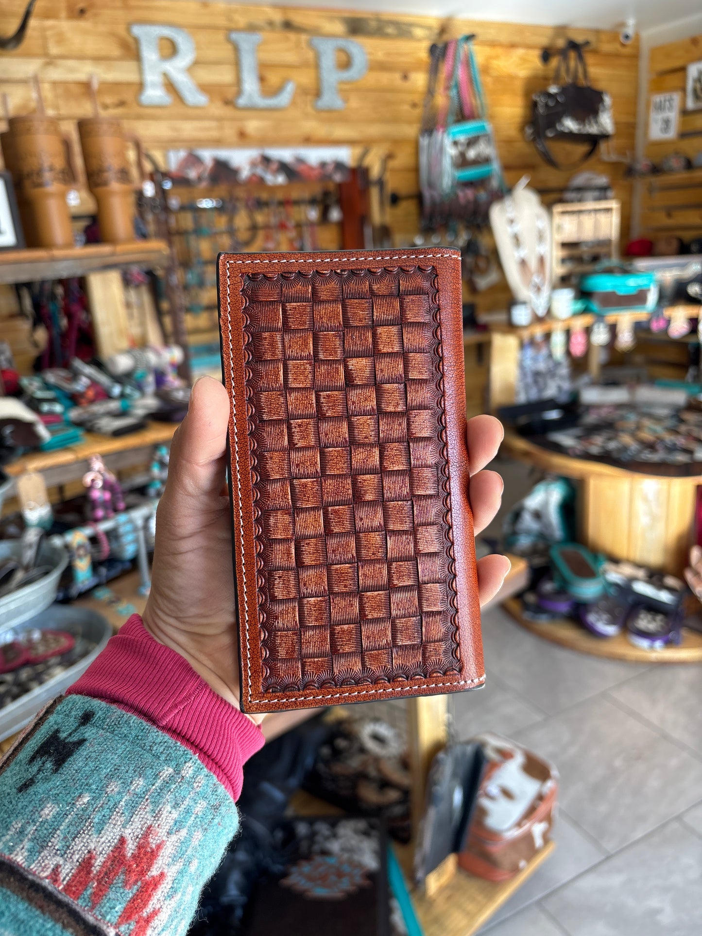 Tooled Leather Wallet