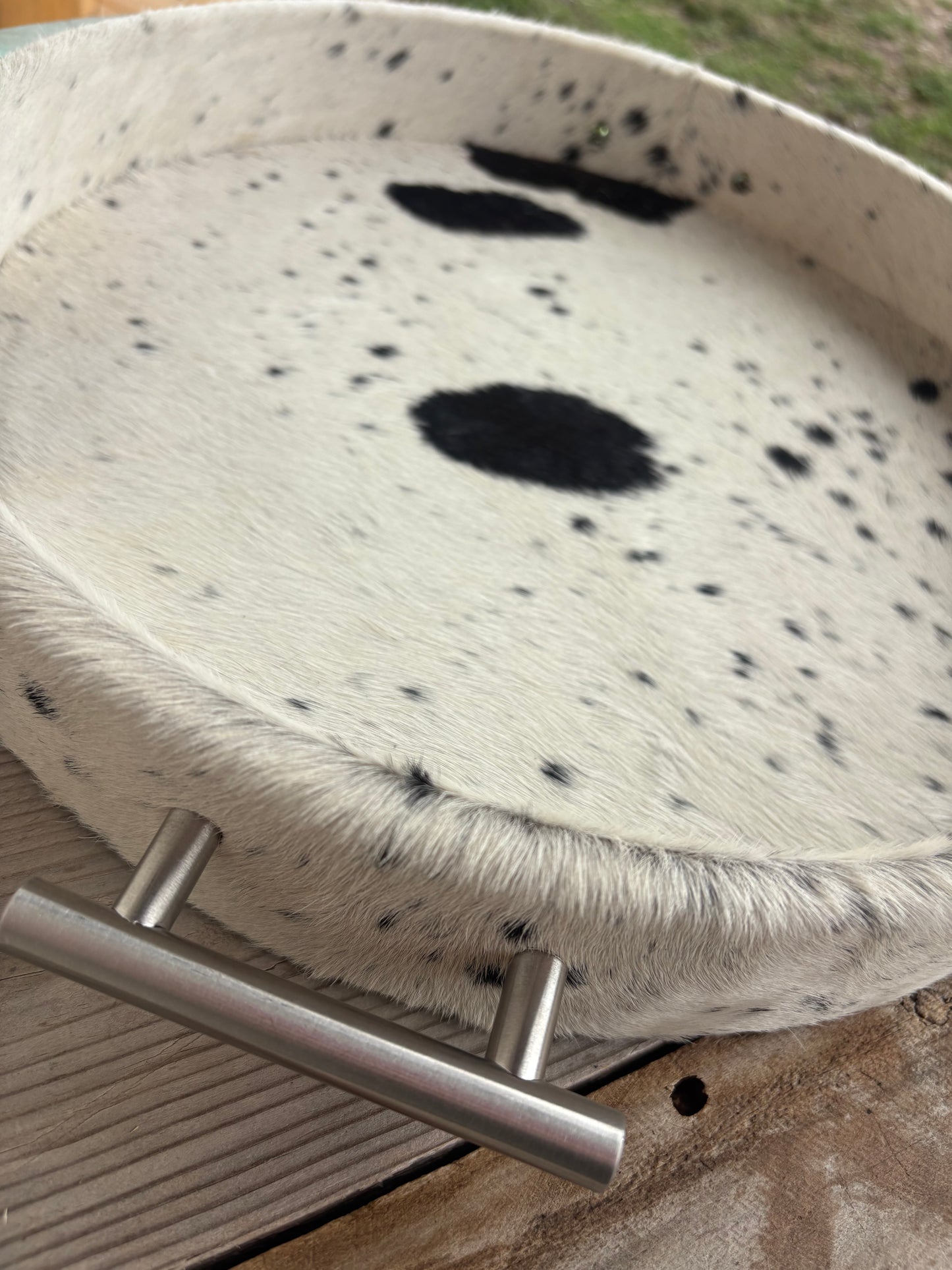 Cowhide Tray - Decor- Medium