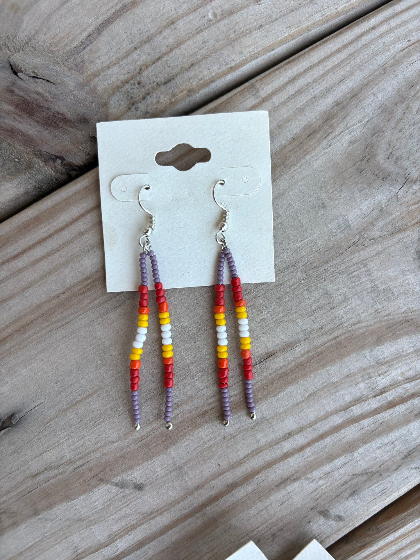 Bead Earrings - Lilac