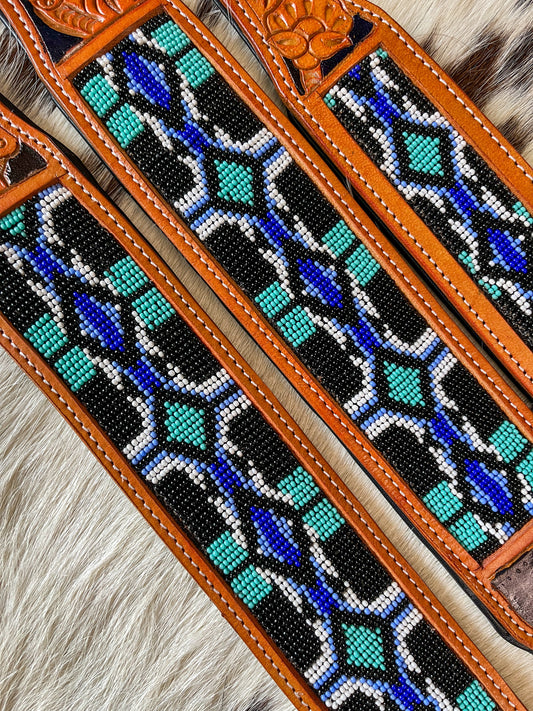 Marley Beaded Dog Collar- 2” width