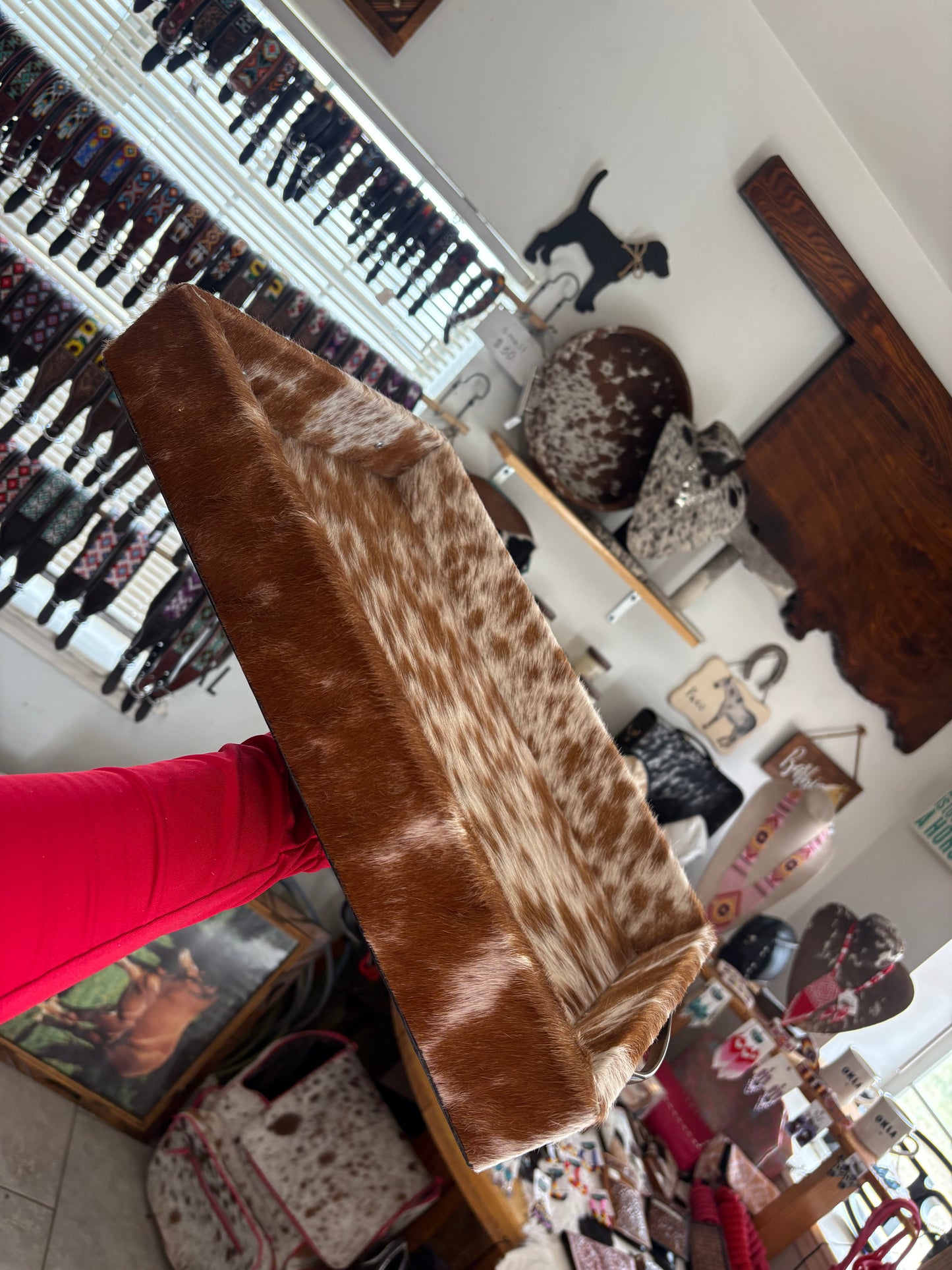 Cowhide Tray - Decor- Medium