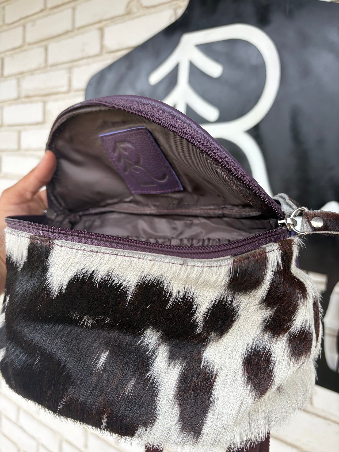 RLP Cowhide Saddle Sack- purple (4)