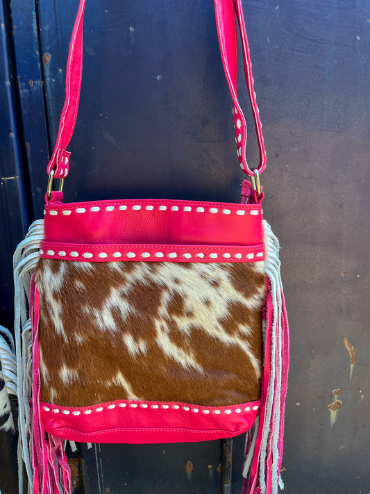 Fringe Crossbody - PINK