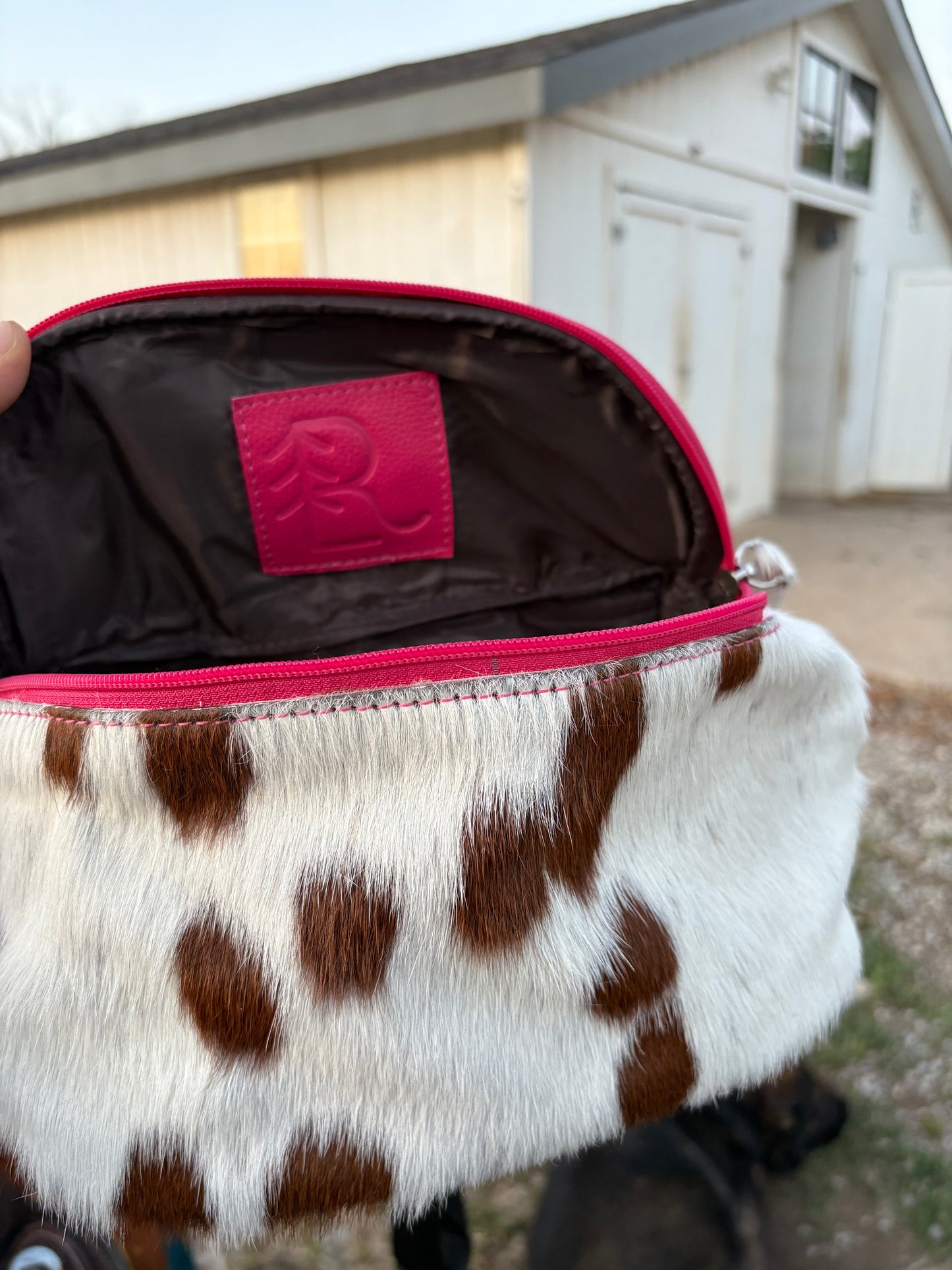RLP Cowhide Saddle Sack- pink (9)