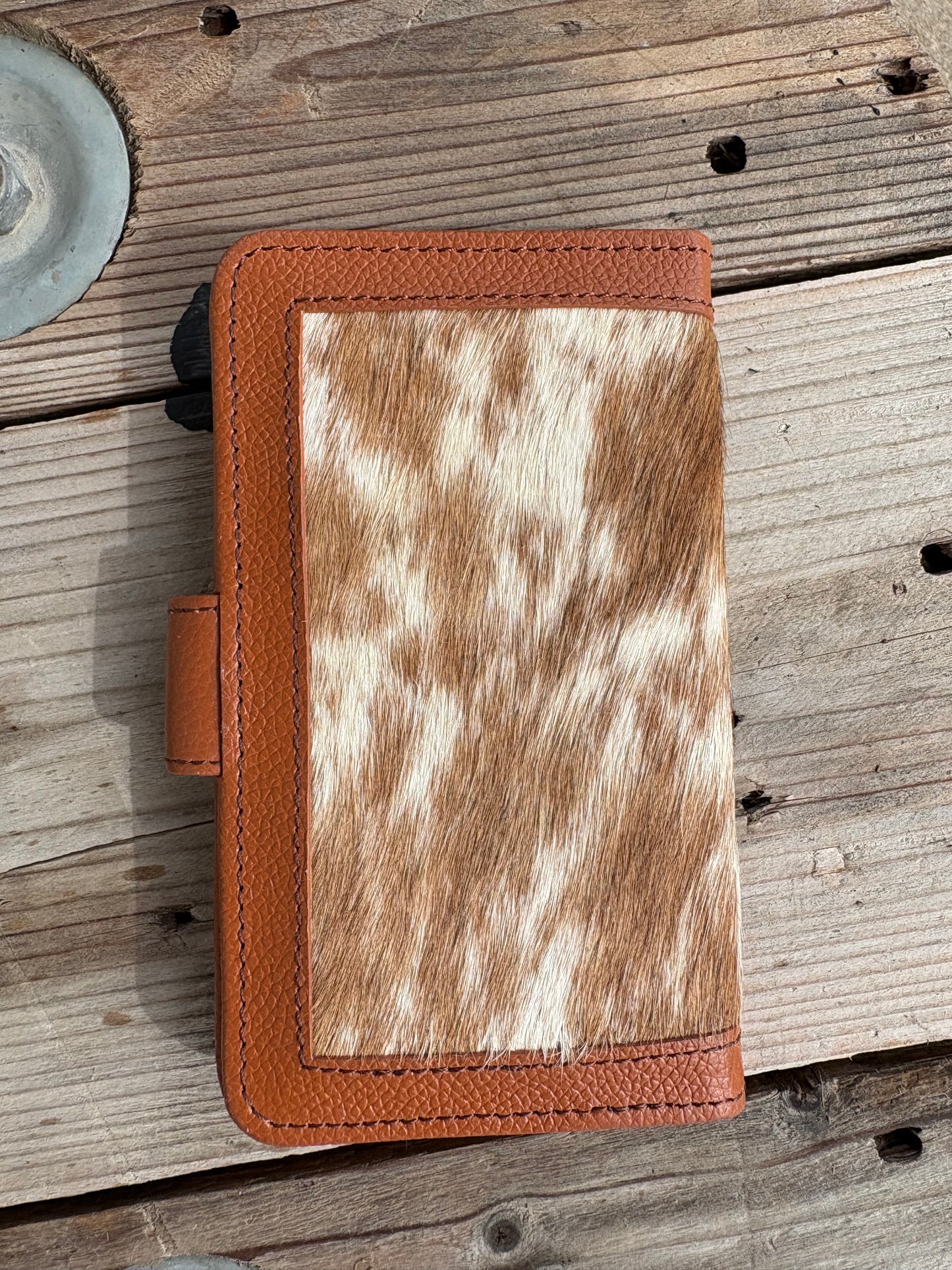Cowhide Pocket Wallet - tan