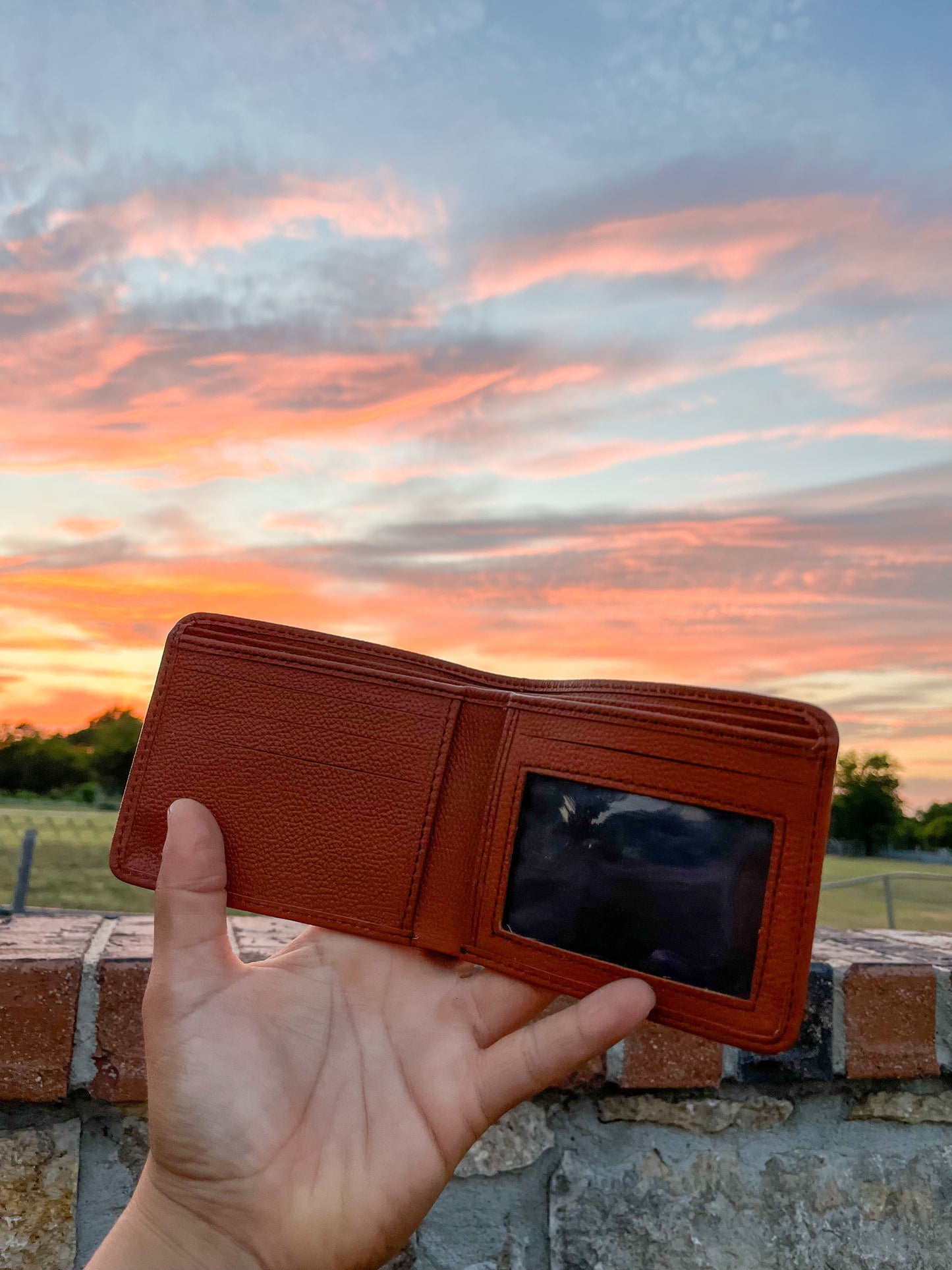 Tan Leather + Cowhide Wallet
