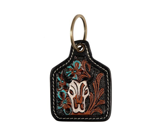 Bison Trail Leather Keychain