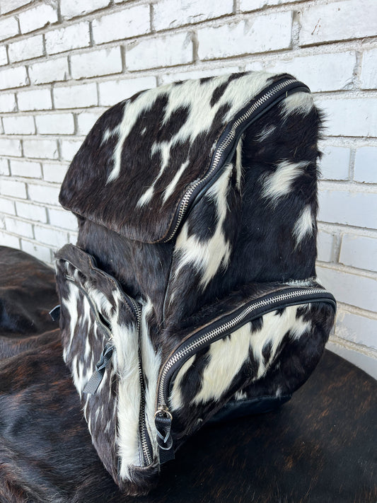 XL B&W Cowhide Backpack