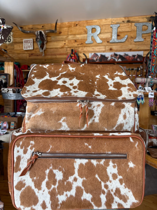 Cowhide Backpack - Diaper Bag - Travel