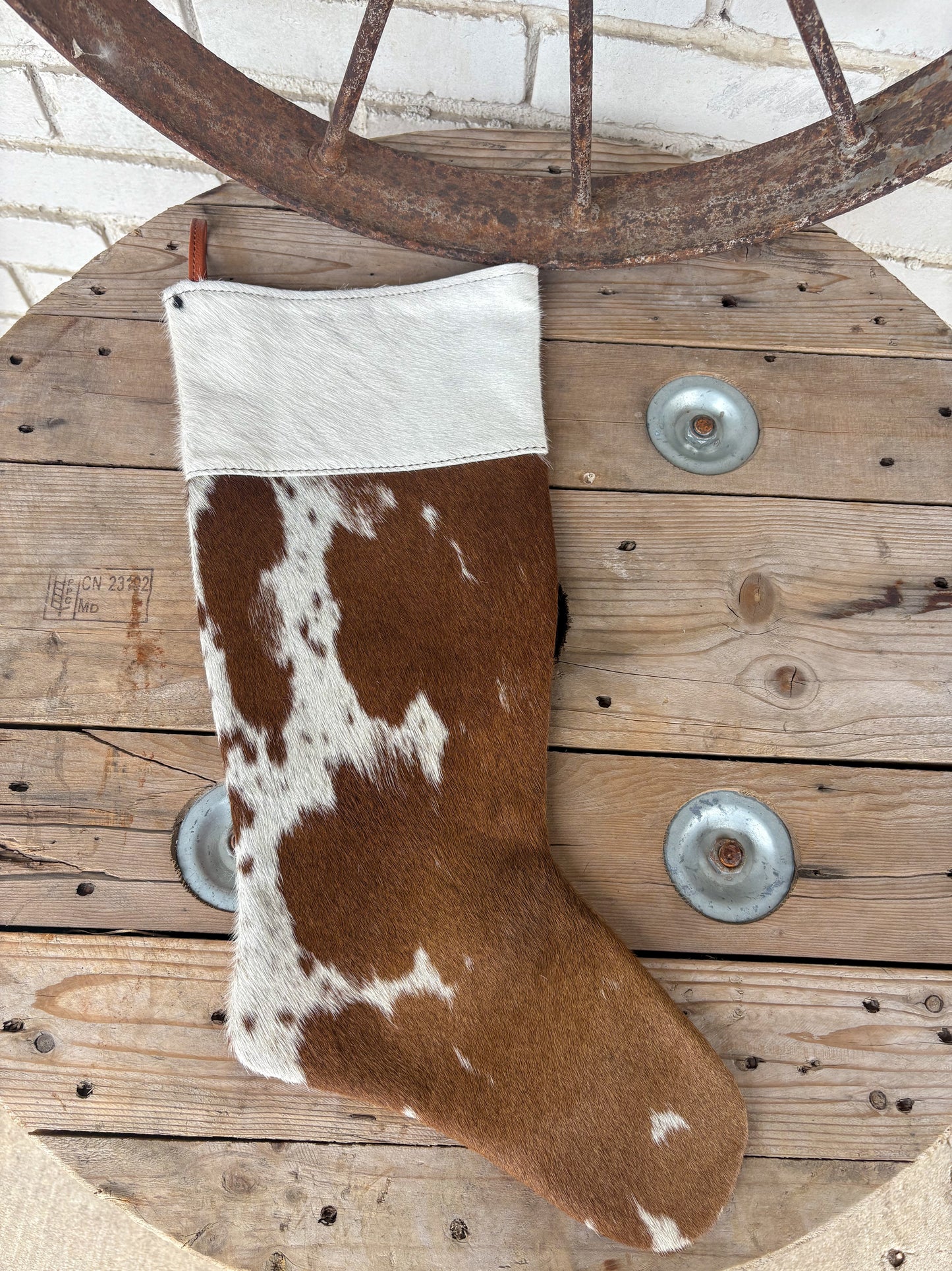 Cowhide Stocking- Tan Leather