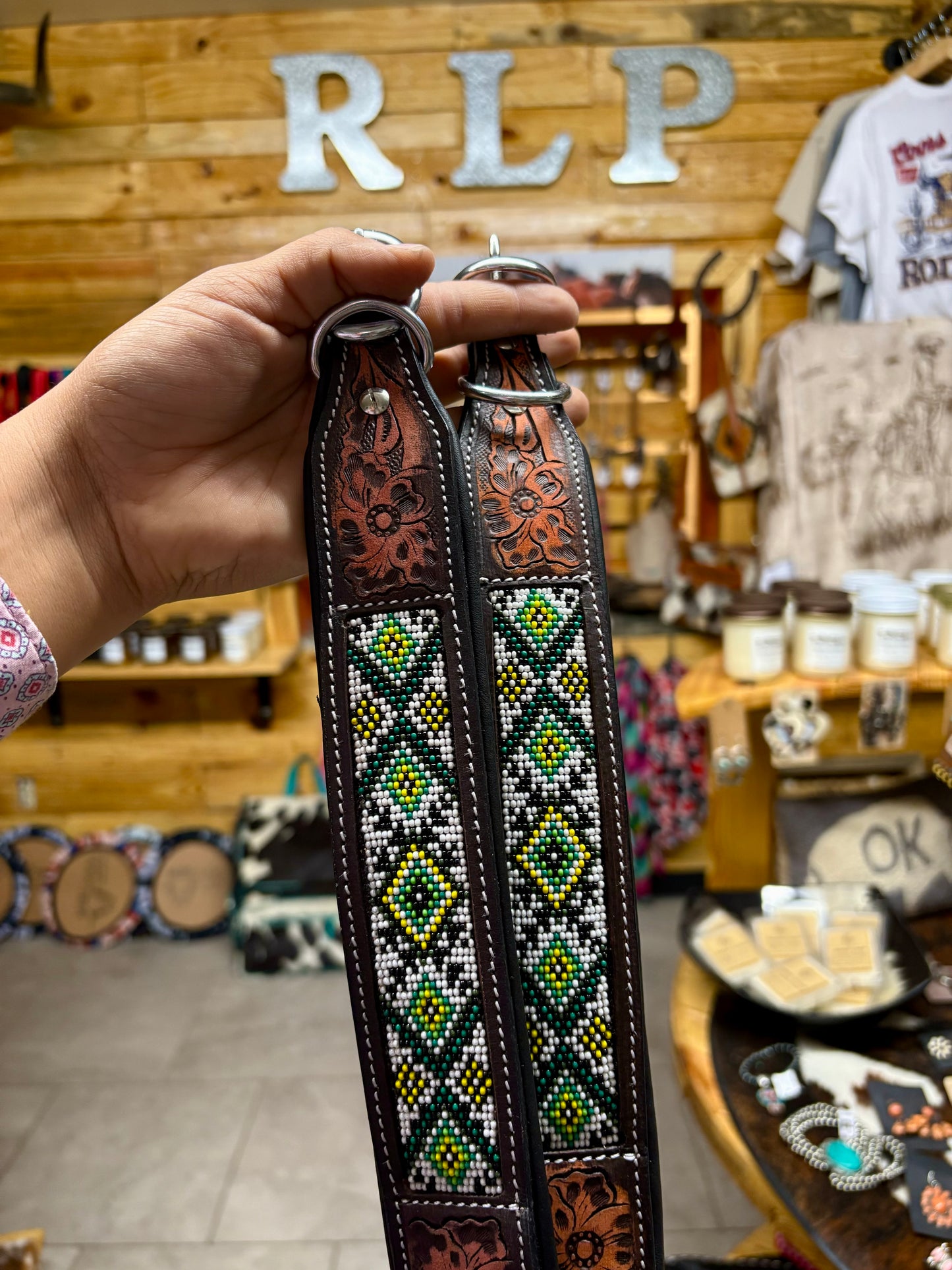 Pistachio Beaded Dog Collar