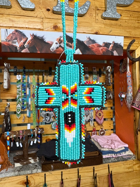 Beaded Cross Necklace
