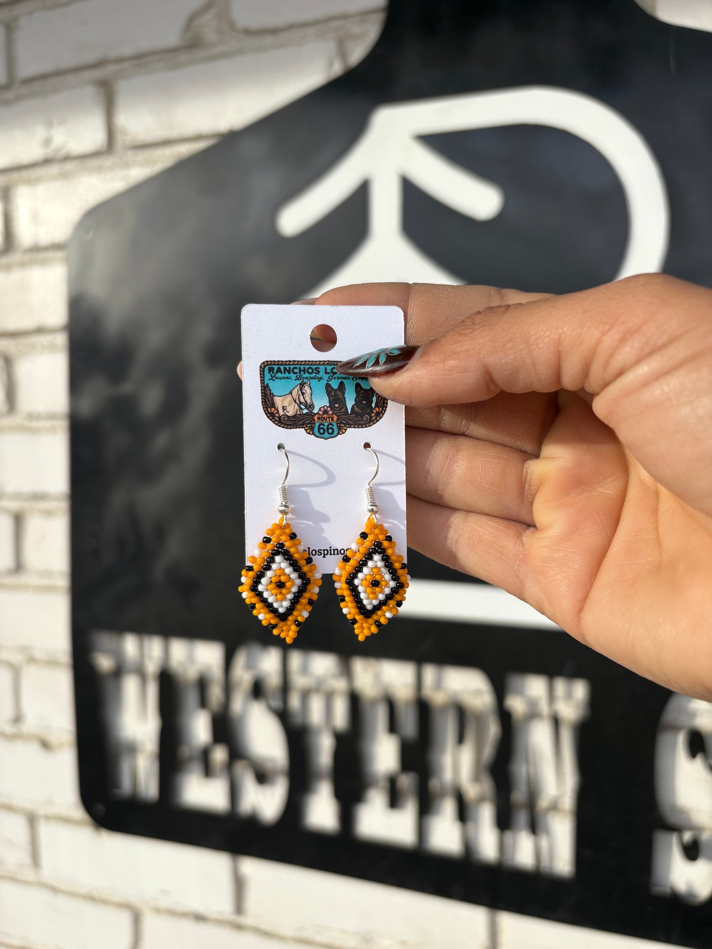 Orange Bead Earrings