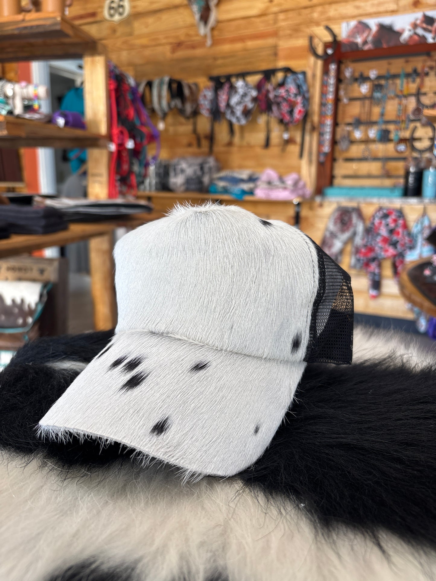 Cowhide Cap (B&W)