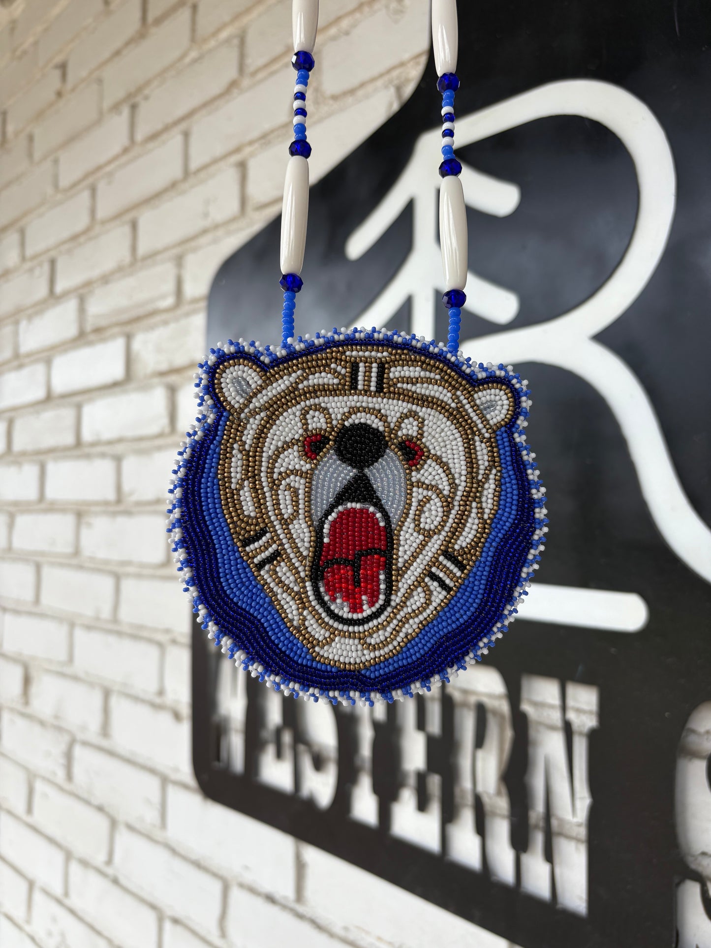 Bear Pendant Necklace + Earrings