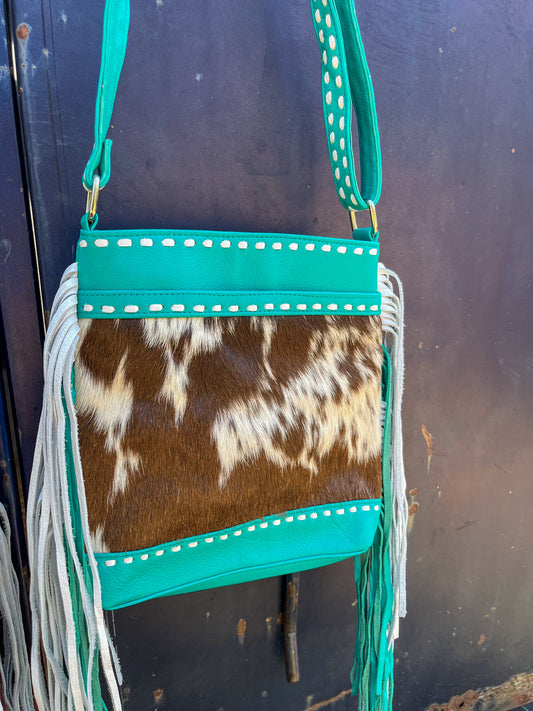 Fringe Crossbody- TURQUOISE