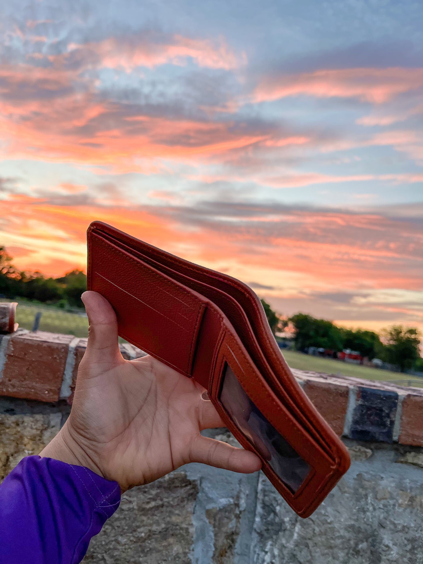 Tan Leather + Cowhide Wallet
