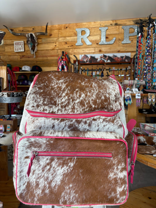 Cowhide Backpack - Diaper Bag - Travel