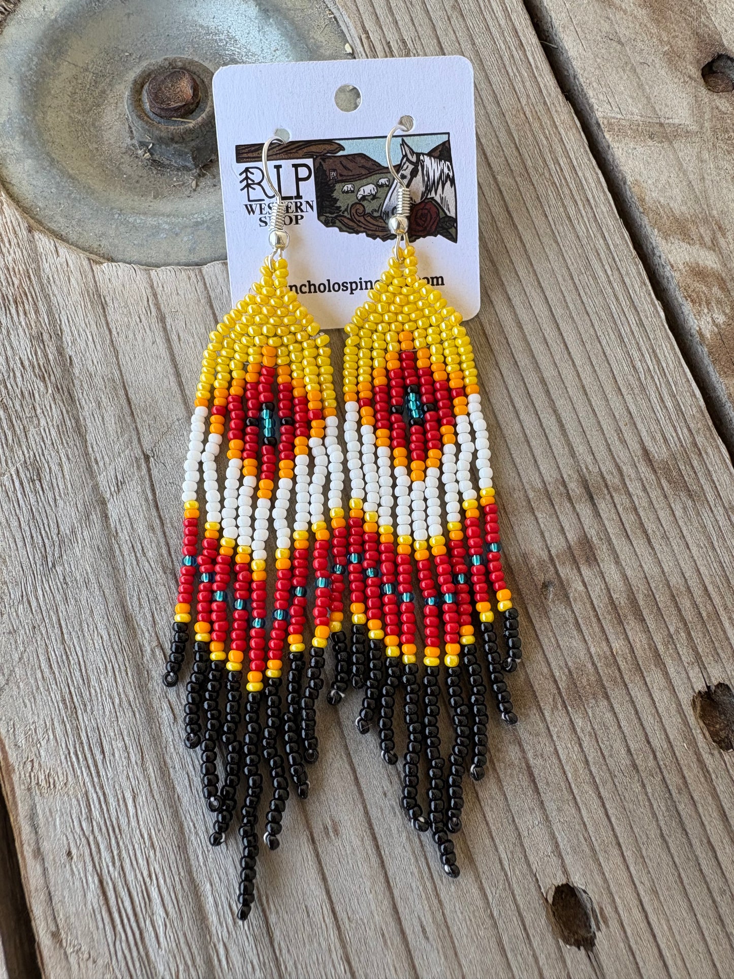Yellow River Beaded Earrings