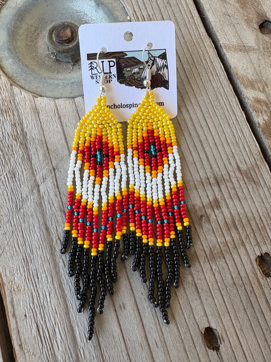 Yellow River Beaded Earrings
