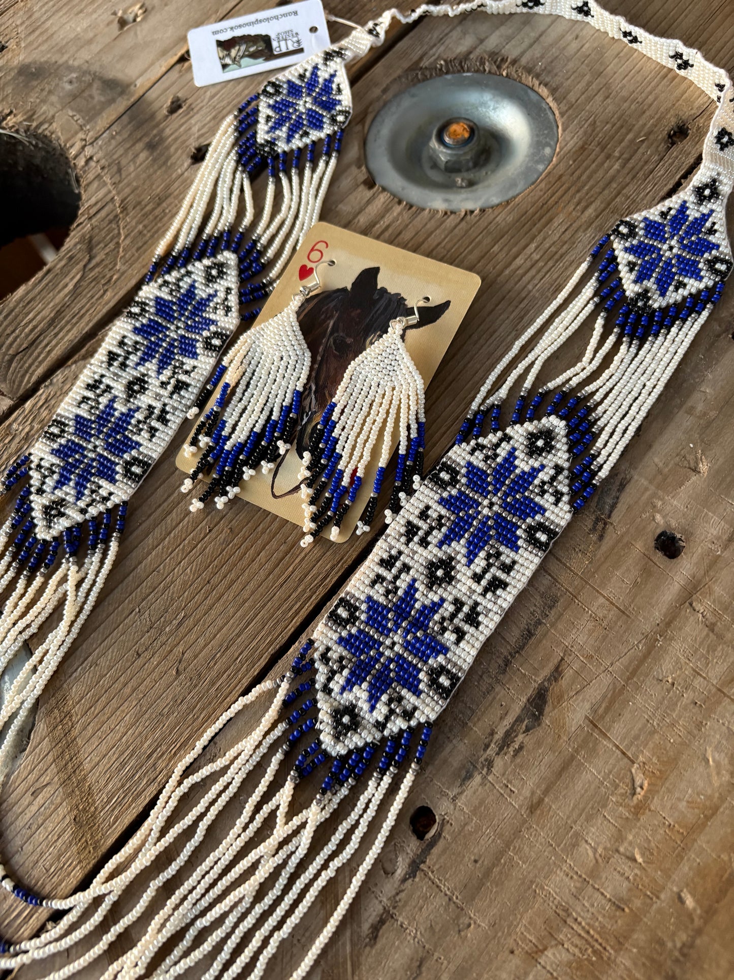 Blue Glacier Necklace + Earrings - SET