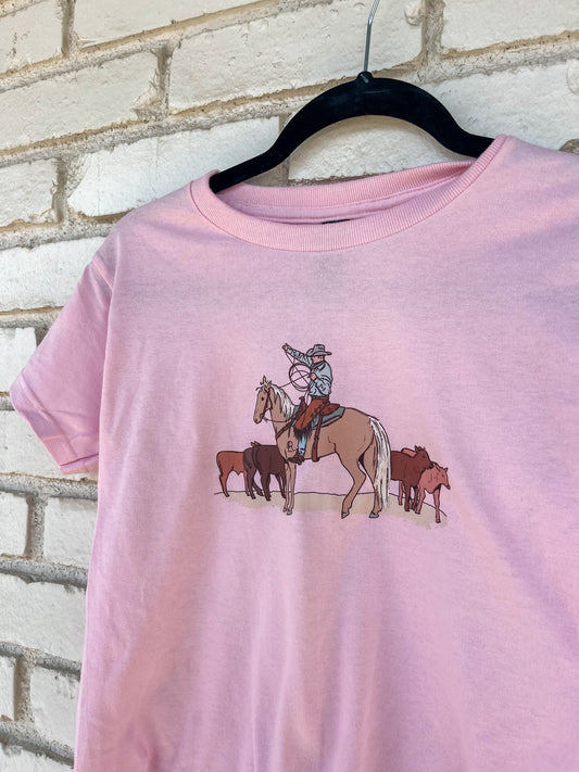 Palomino Cattle drive Tee (pink) XS