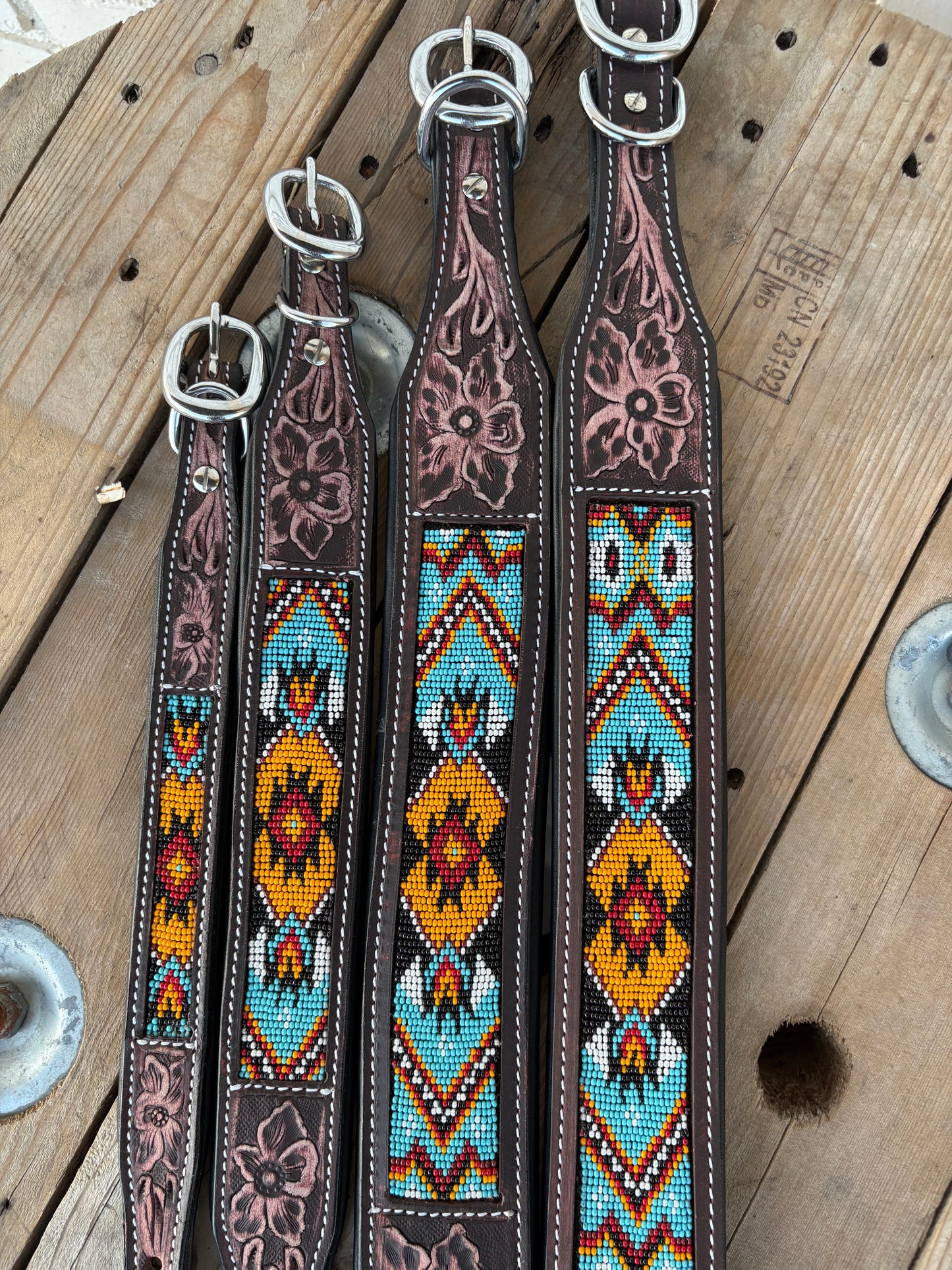 Jasper Beaded Dog Collar