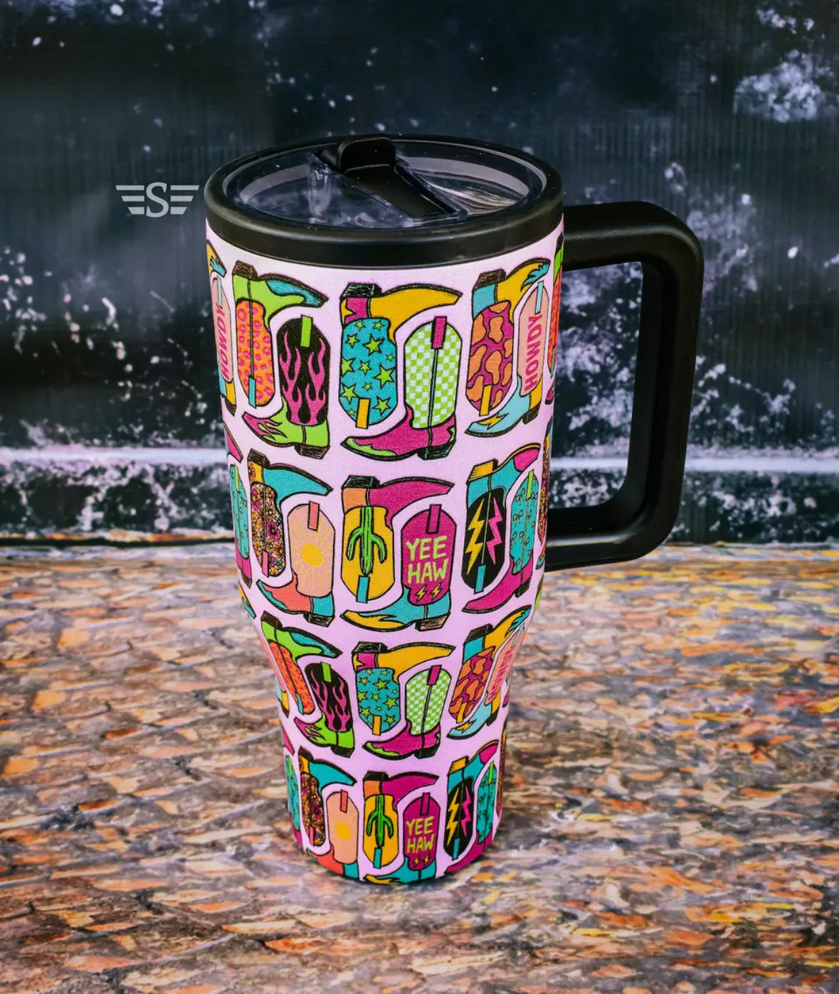 Vibrant Boot Scootin’ Tumbler- 32oz