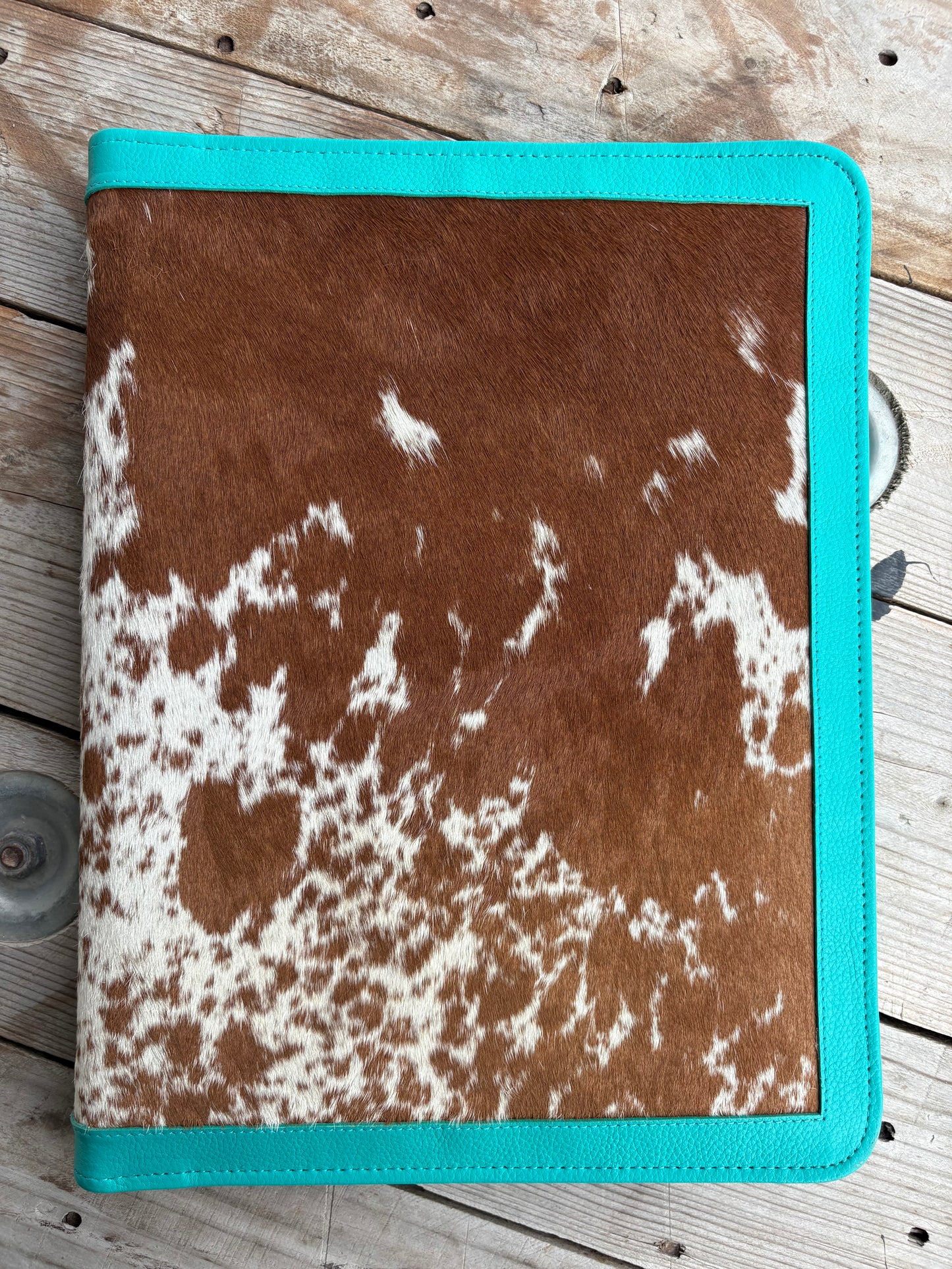 Turquoise Leather Cowhide Leather