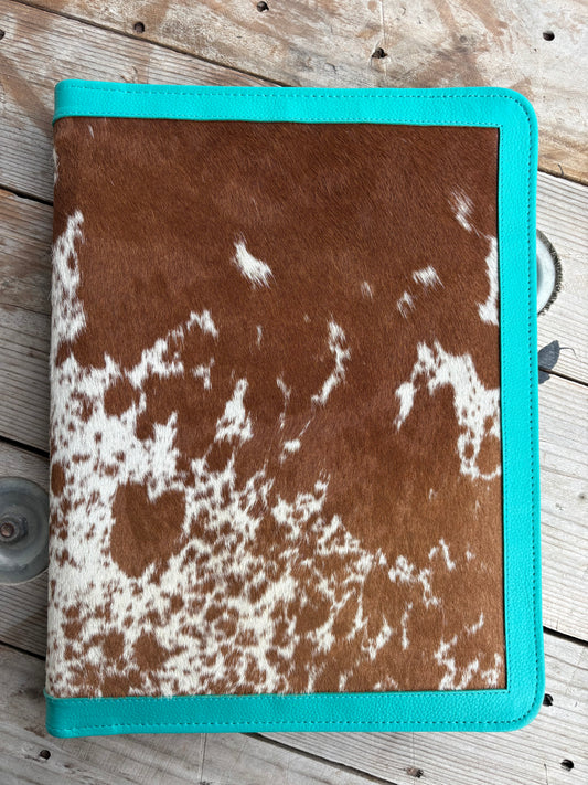 Turquoise Leather Cowhide Leather