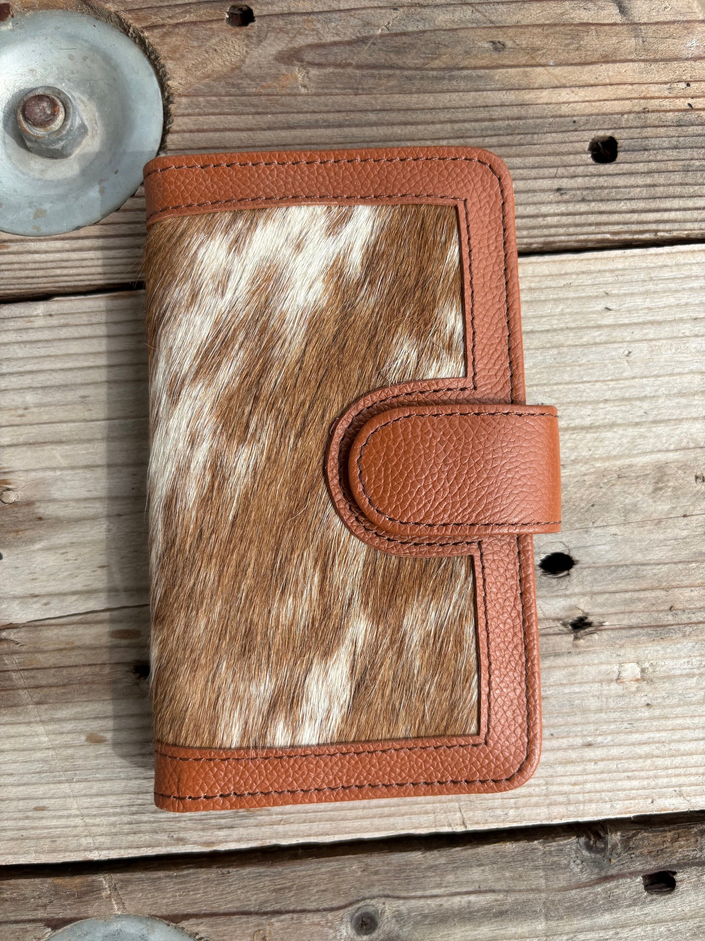 Cowhide Pocket Wallet - tan