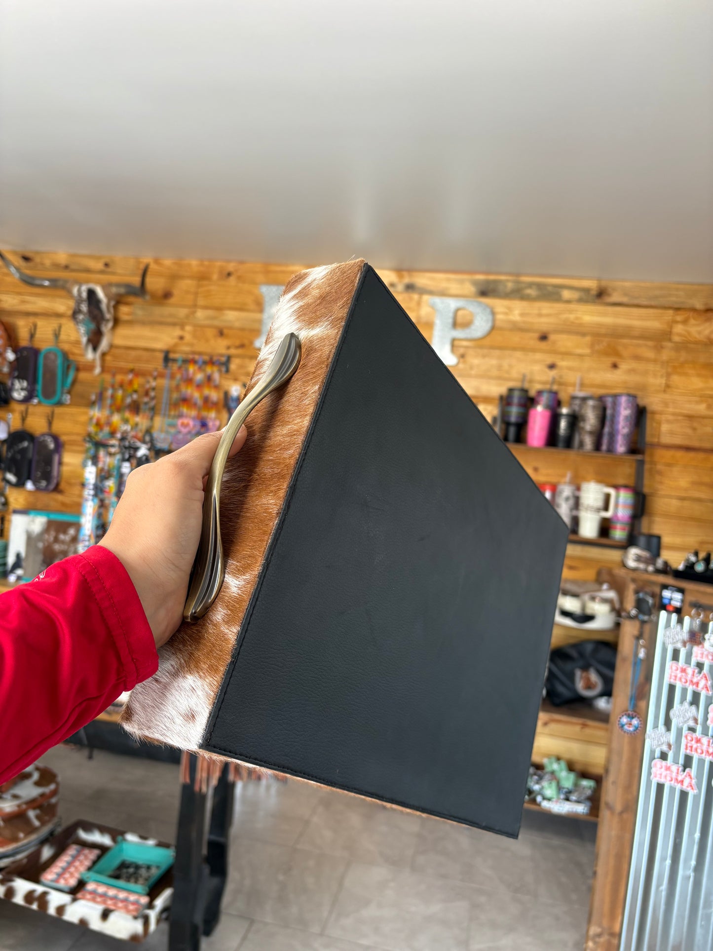 Cowhide Tray - Decor- Medium