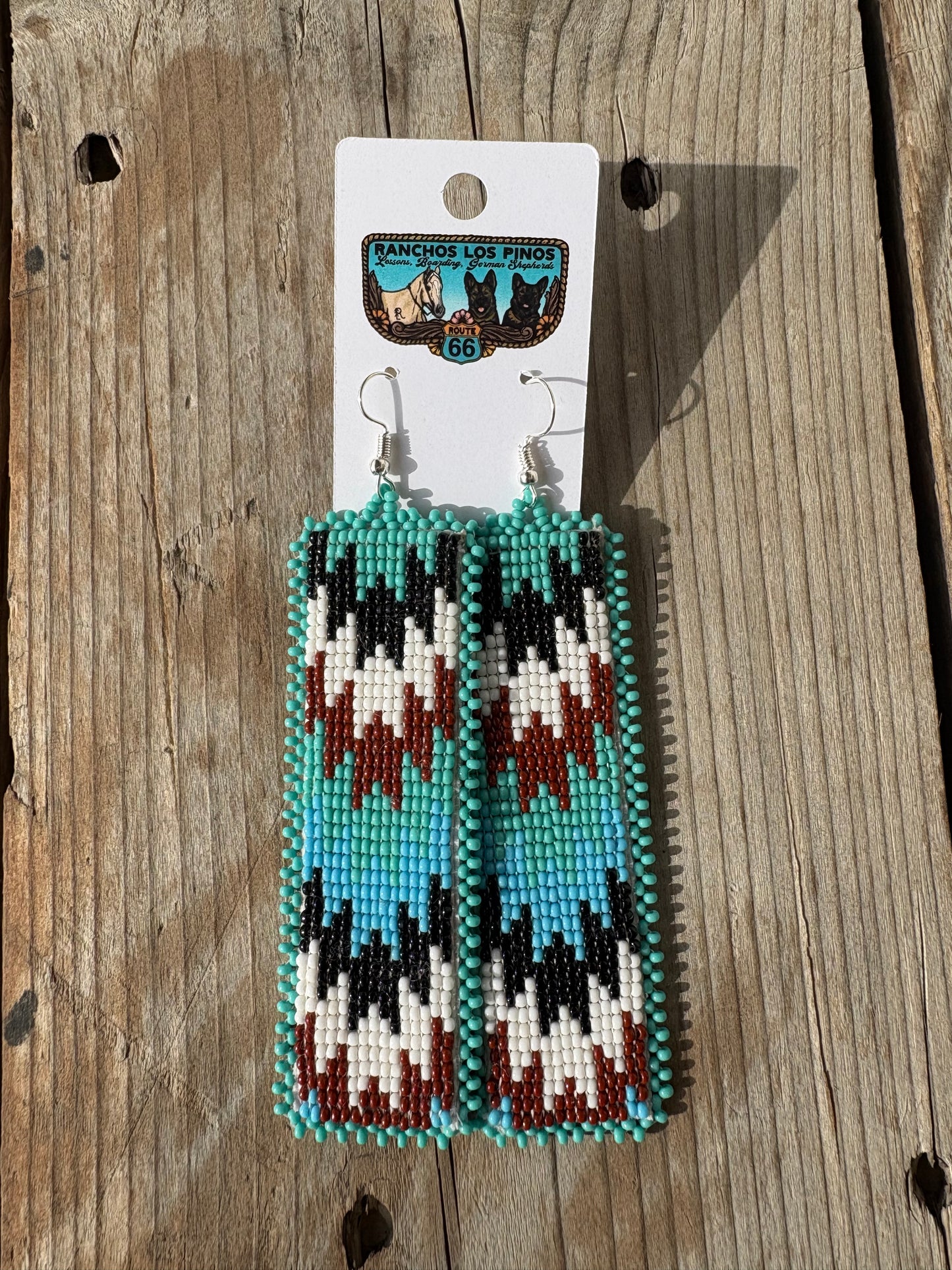 Indie Beaded Earrings - turquoise