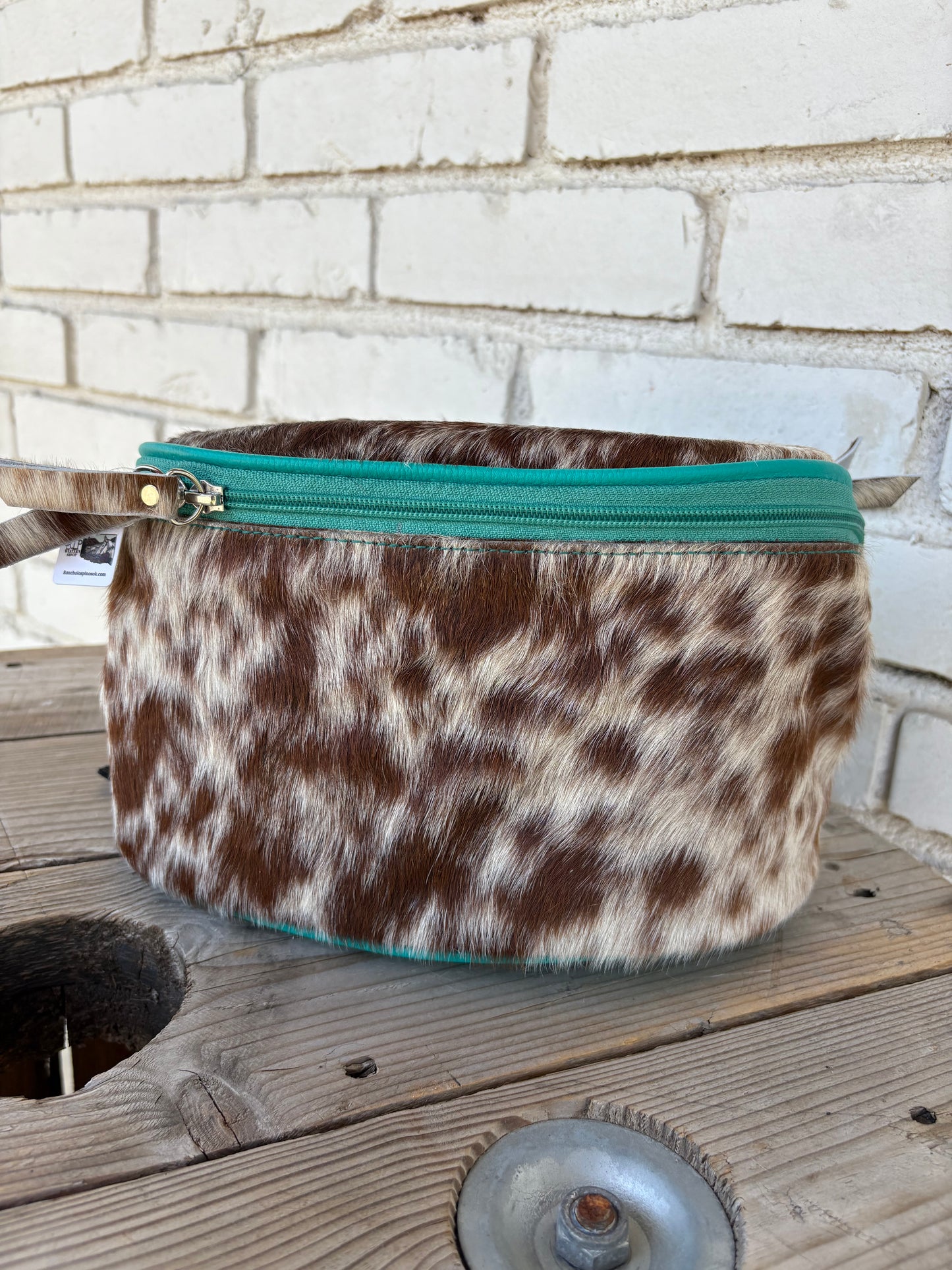 RLP Cowhide Saddle Sack - turquoise (2)