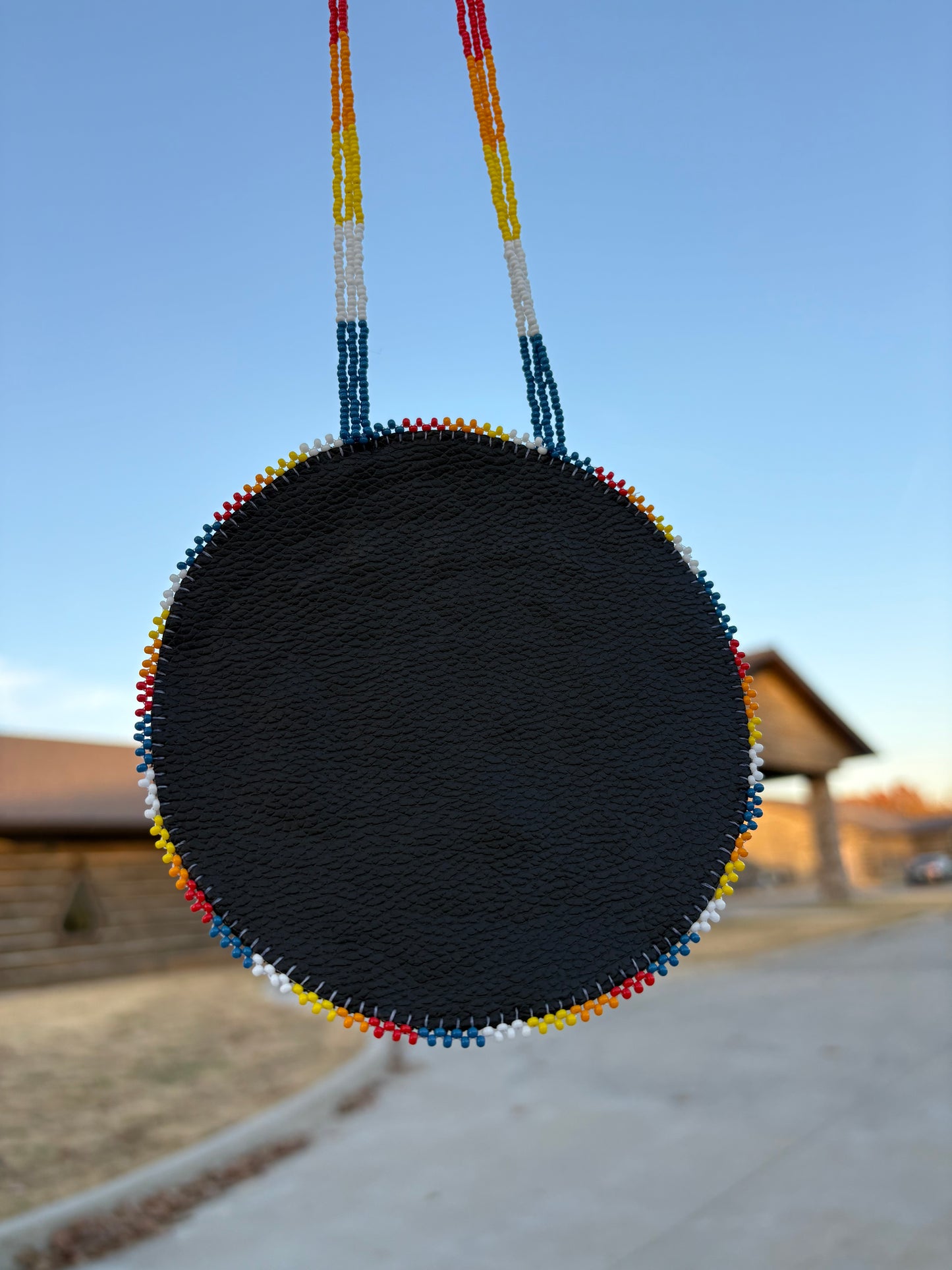 Starry Night Bison Pendant Necklace